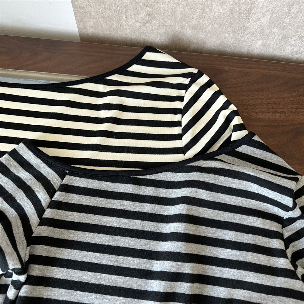 2026 Autumn New Relaxed Color Block Striped Long Sleeve One Shoulder Top and Stretch Pants Women Set - Image 5